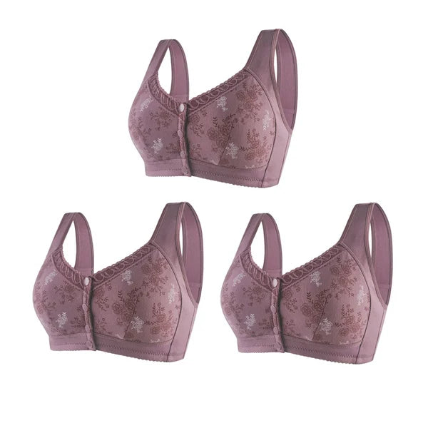 2024 Christmas Hot Sale New Cotton Front Closure Bra