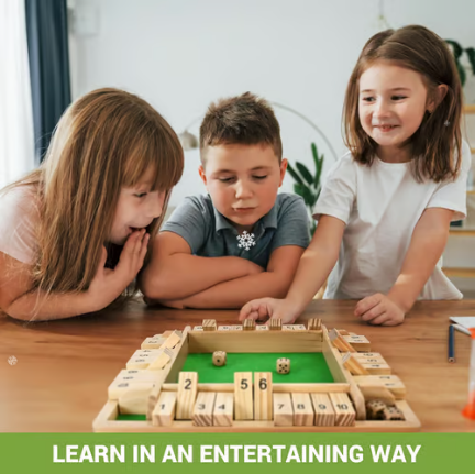 FUNNY FAMILY GAMES-Shut The Box Board Game