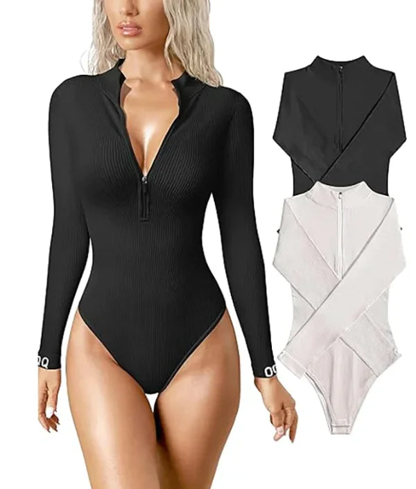 Zip-Up Bodysuit-Buy more save more🔥