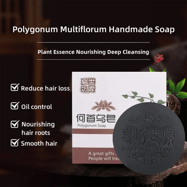 🔥Early Christmas discount 49%🔥Polygonum Multiflorum Plant Extract Nourishing Hair Roots Cleaning Oil Control Handmade Soap