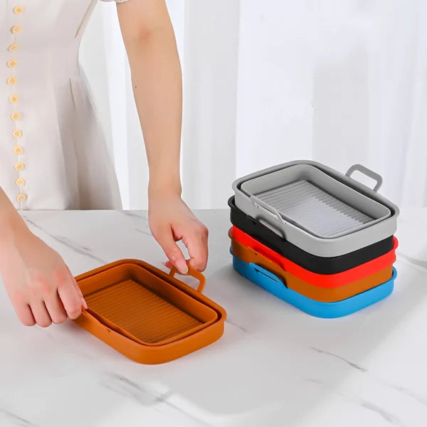 Foldable Air Fryer Silicone Baking Tray