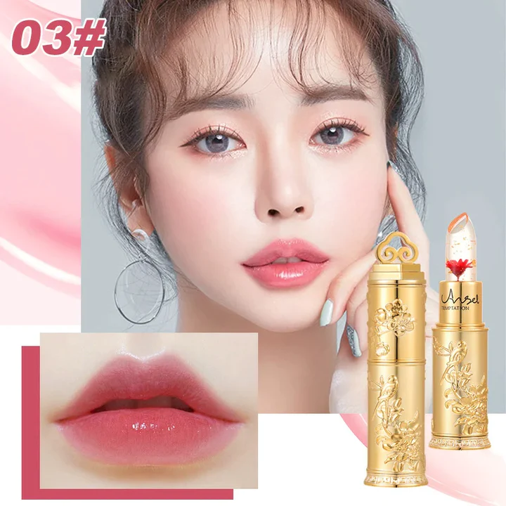 CRYSTAL JELLY FLOWER LIPSTICK COLOR CHANGING WITH TEMPERATURE