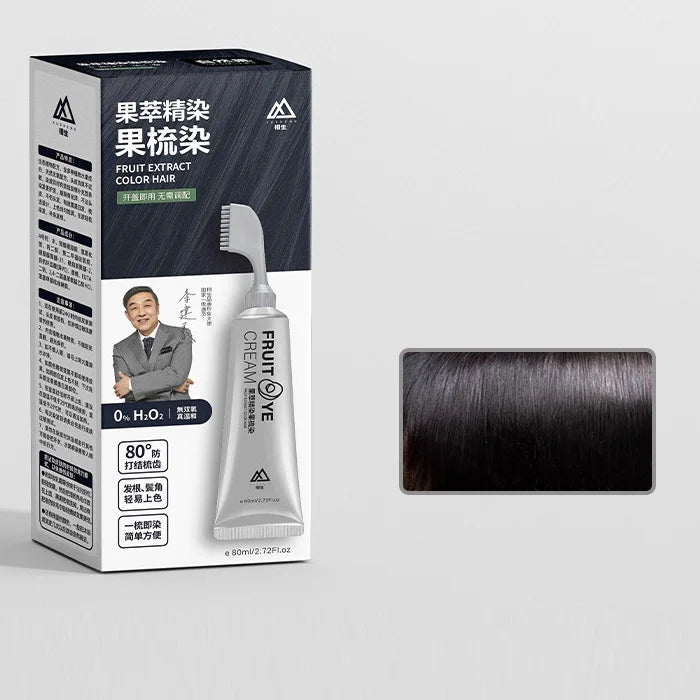 Hair dye cream with comb,combing your hair is dyeing your hair