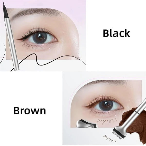 Waterproof 2-in-1 Eyeliner & Lower Eyelash Stamp Set