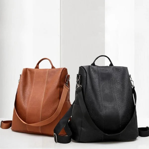 limited edition leather ladies' anti-theft backpack