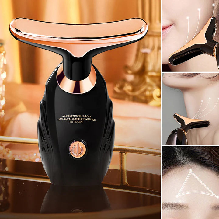 Multidimensional firming facial massager