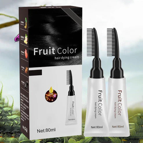 Plant Extract Hair Dye Cream with Comb