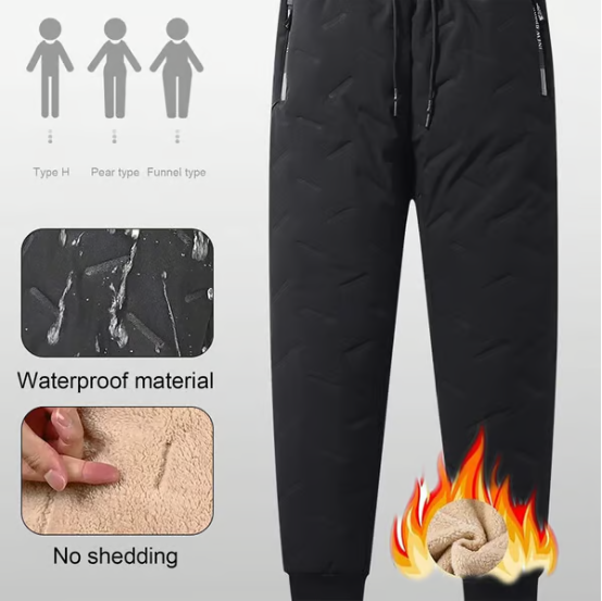 Unisex Fleece-Lined Waterproof Pants