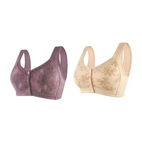 2024 Christmas Hot Sale New Cotton Front Closure Bra