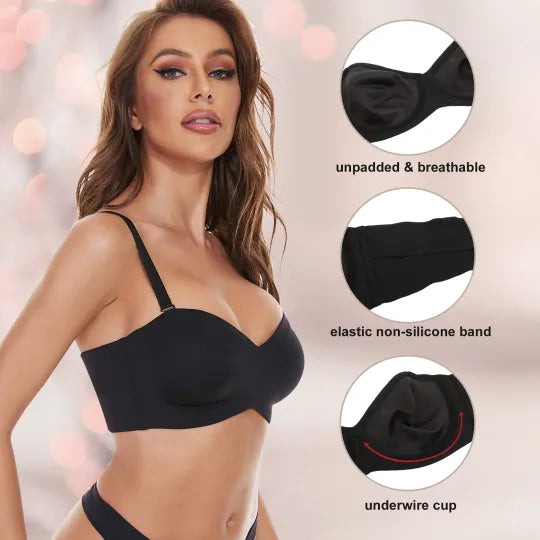 Stay Put Full Support Non-Slip Bandeau Bra