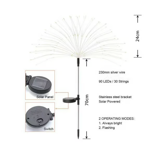 🎁Waterproof Solar Garden Fireworks Lamp