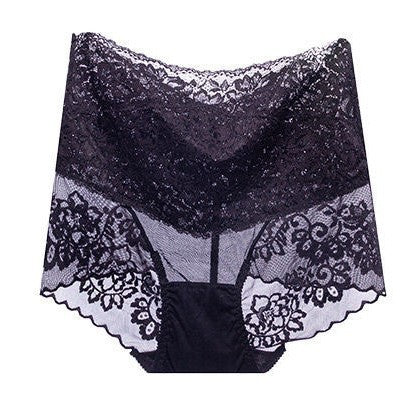 Womens Lace High Waist Tummy Control Panties