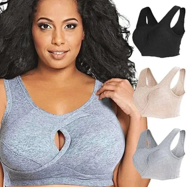 🔥Last Day 49% OFF😍-Pure Cotton Instantly lifts Anti-Sagging Wirefree Bra