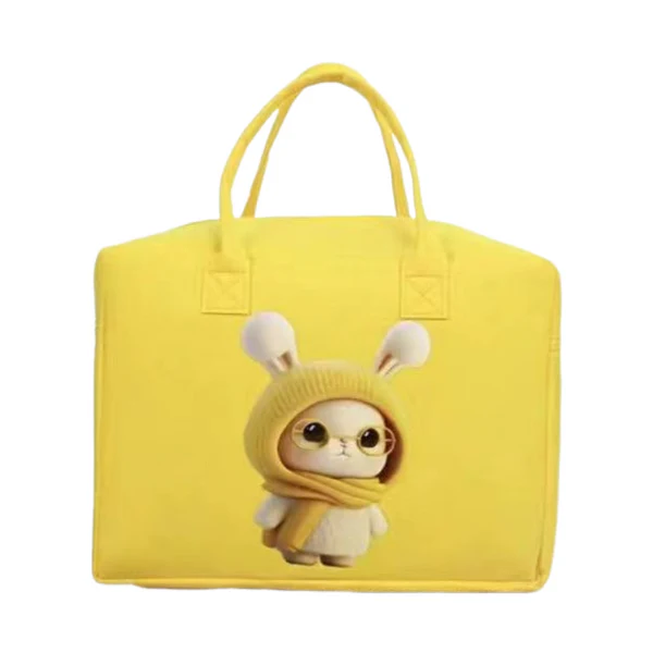 Cartoon Felt Luggage Bag