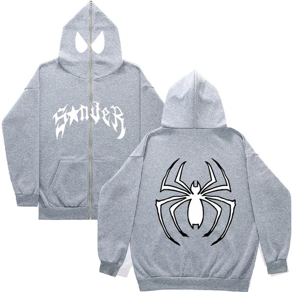 Spider Punk Zip Up Hoodie