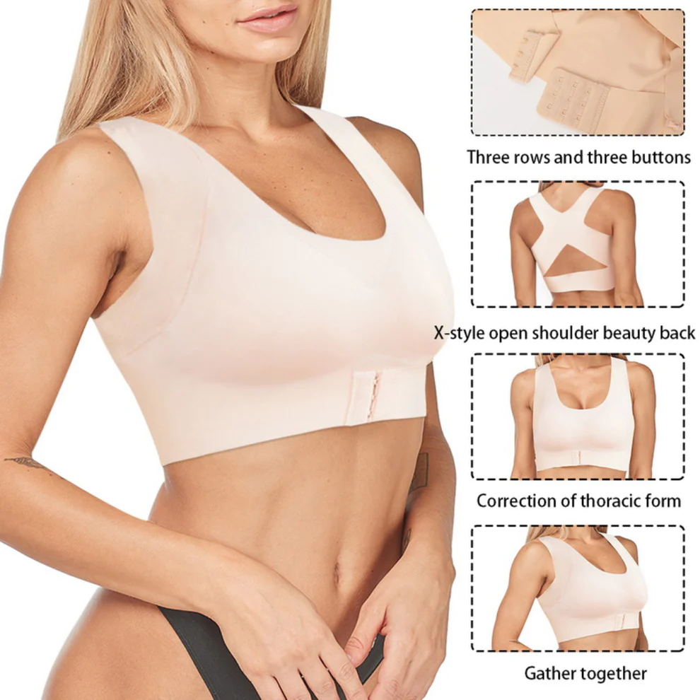 Front Closure Support Posture Corrector Bra