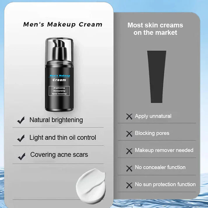 MENS MAKEUP CREAM FOR BRIGHTENING MOISTURIZING SPOTS COVERING