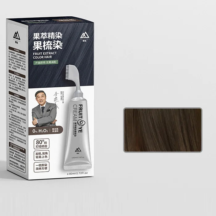 Hair dye cream with comb,combing your hair is dyeing your hair