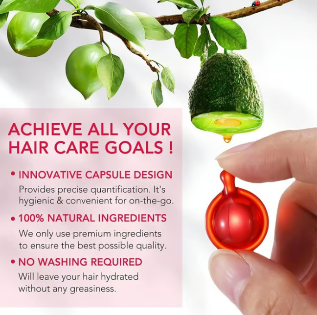 Wash free hair care essential oil capsules