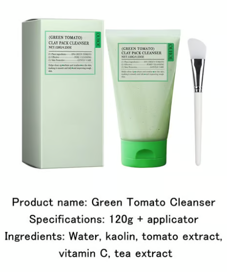 Pore-shrinking Blackhead removal&Oil-control green tomato cleanser