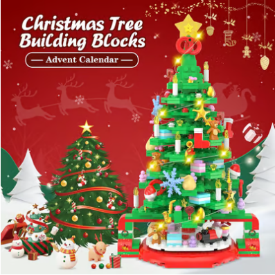 Advent Calendar 2024 Christmas Tree Building Set