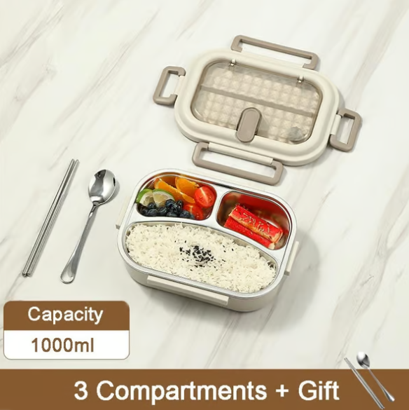 Microwaveable Stainless Steel Insulated Bento Box