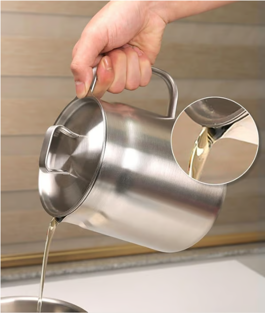 2-in-1 304 Stainless Steel Multifunctional Oil Strainer Pot