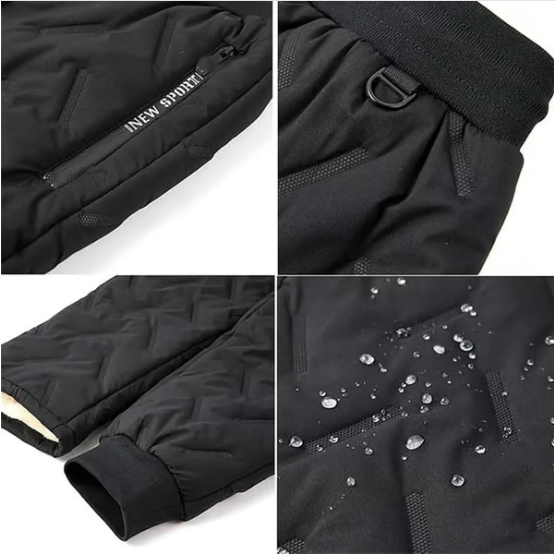 Unisex Fleece-Lined Waterproof Pants