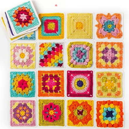 [50 Mix & Match Designs]The Granny Square Card Deck