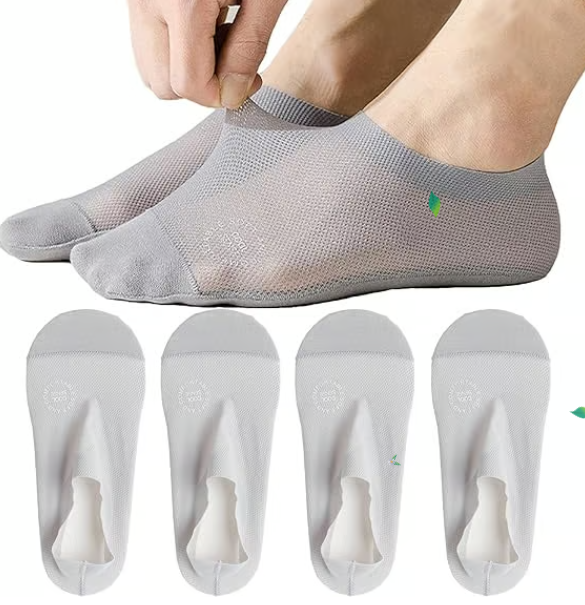 Ultra Thin Liner Socks Non Slip ComBed Cotton No Show Socks