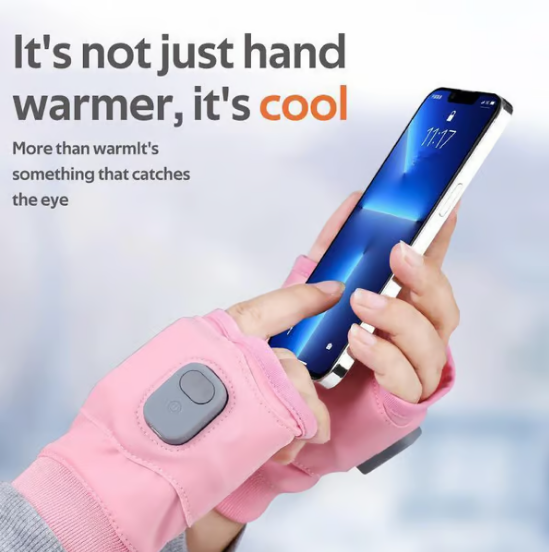 Smart Thermostatic Heated Fingerless Gloves