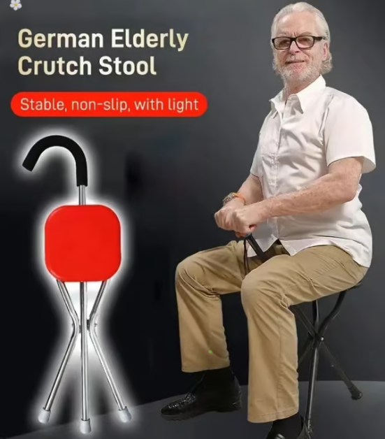 German elderly crutch stool