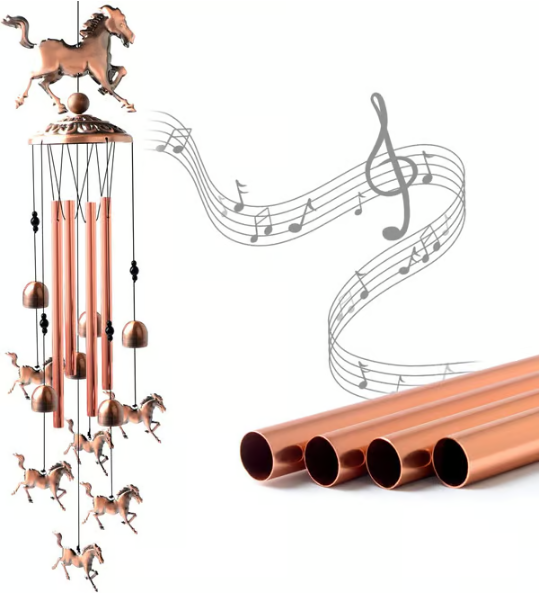 (🔥 Promotion--40%OFF)Pure hand-made Copper Horse wind chimes