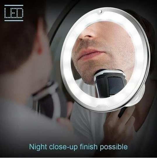 🔥360° Flexible Light Up 10X Magnification Makeup Mirror