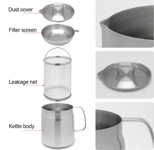 2-in-1 304 Stainless Steel Multifunctional Oil Strainer Pot