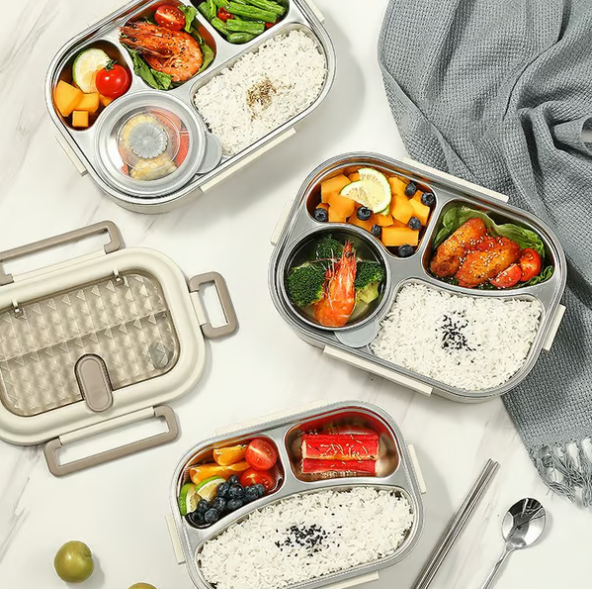 Microwaveable Stainless Steel Insulated Bento Box