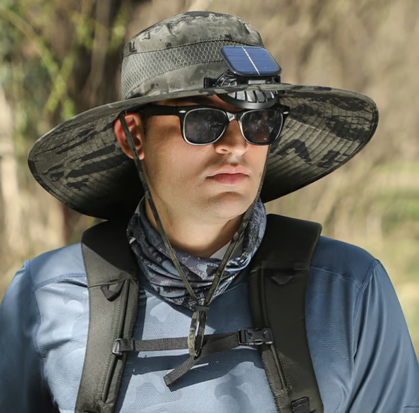 🏆 50K+ SOLD! ⚡2025 New Ultralight Solar Fan Sun Hat – Lighter Than a Baseball!⚾(Only 11oz)