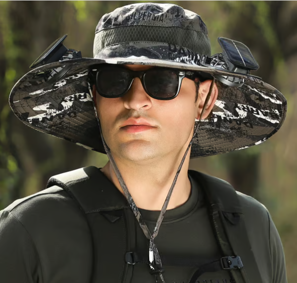 🏆 50K+ SOLD! ⚡2025 New Ultralight Solar Fan Sun Hat – Lighter Than a Baseball!⚾(Only 11oz)