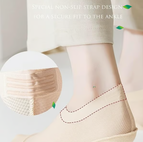 Ultra Thin Liner Socks Non Slip ComBed Cotton No Show Socks