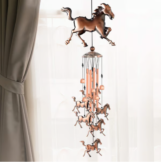 (🔥 Promotion--40%OFF)Pure hand-made Copper Horse wind chimes