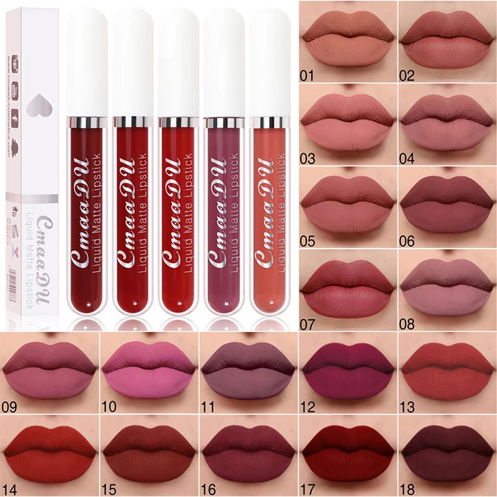 18 Color Waterproof Long Lasting Moist Lip Gloss Plumper Liquid Lipstick