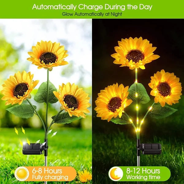 Sunflower Solar Garden Stake Led Lights