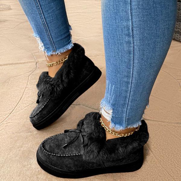 Casual Fashion Bowknot Snow Flats