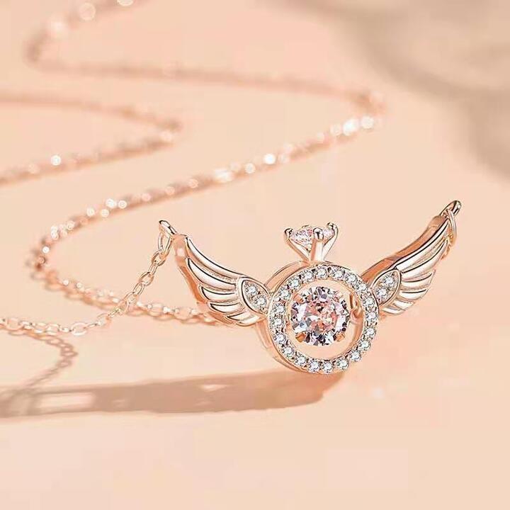 925 Sterling Silver Angel Wing Necklace