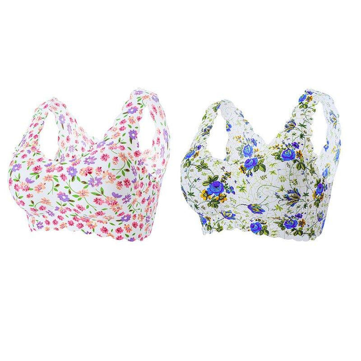 New Elegant IceSilk Floral Bra