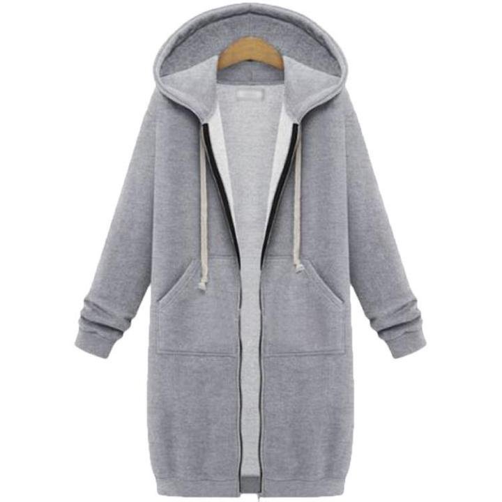 2024 Fall Winter Women s Long Hooded Sweatshirt