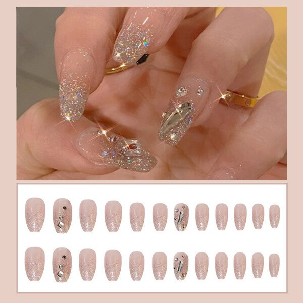 Mysterious Cat Eye Nail Patch With Jelly Gum 24PCS