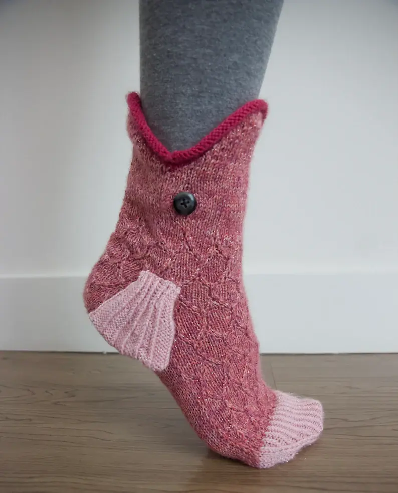 Knit Crocodile Socks