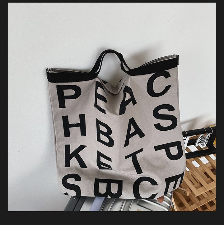 Fashionable Large Capacity Graffiti Canvas Bag