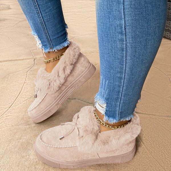 Casual Fashion Bowknot Snow Flats